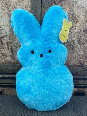 Large Peeps Plush Bunny Rabbit  - Bright Blue - 17"